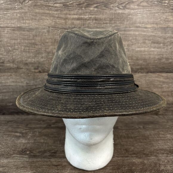 Scala Hat Safari Fedora Men's Large Brown Band Outdoor Handmade Headwear - Picture 1 of 7